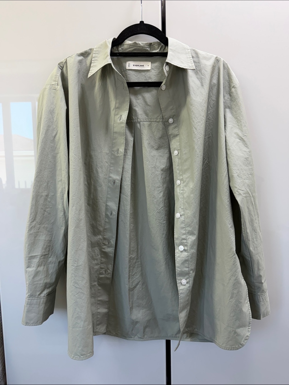 Everlane Light Sage Green layer Casual Button-Down Shirt pure "supima cotton"
